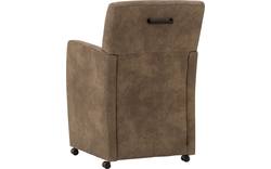 Goossens eetkamerstoel oliver bruin microvezel - 8181407-03