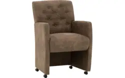 Goossens eetkamerstoel oliver bruin microvezel - 8181407-04