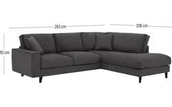 Goossens hoeksalon jonas grijs stof - 8181633-1456-01