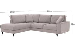 Goossens hoeksalon jonas beige stof - 8181633-1459-01-gespiegeld