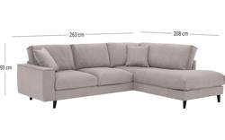 Goossens hoeksalon jonas beige stof - 8181633-1459-01