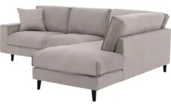Goossens hoeksalon jonas beige stof - 8181633-1459-01