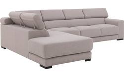 Goossens hoeksalon nora grijs stof - 8190040-01