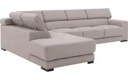 Goossens hoeksalon nora grijs stof - 8190040-01