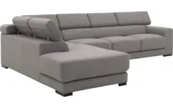 Goossens hoeksalon nora grijs stof - 8190040-207-01