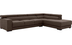 Goossens hoeksalon nora bruin stof - 8190040-211-01-gespiegeld
