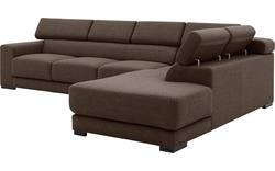 Goossens hoeksalon nora bruin stof - 8190040-211-01-gespiegeld