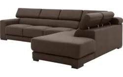 Goossens hoeksalon nora bruin stof - 8190040-211-01-gespiegeld