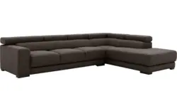 Goossens hoeksalon nora bruin stof - 8190040-213-01-gespiegeld
