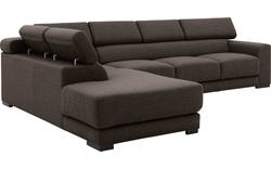 Goossens hoeksalon nora bruin stof - 8190040-213-01