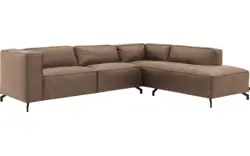 Goossens hoeksalon calvin bruin micro leer - 8190066-627-01-gespiegeld