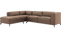 Goossens hoeksalon calvin bruin micro leer - 8190066-627-01