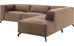 Goossens hoeksalon calvin bruin micro leer - 8190066-627-01-gespiegeld