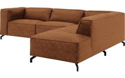 Goossens hoeksalon calvin bruin micro leer - 8190066-633-01-gespiegeld