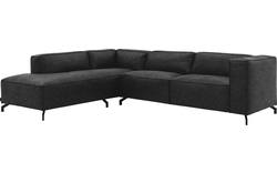 Goossens hoeksalon calvin grijs micro leer - 8190066-634-02