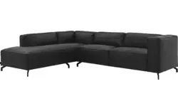 Goossens hoeksalon calvin grijs micro leer - 8190066-634-01
