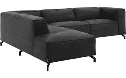 Goossens hoeksalon calvin grijs micro leer - 8190066-634-01
