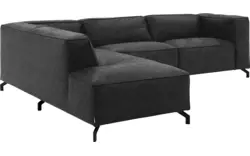 Goossens hoeksalon calvin grijs micro leer - 8190066-634-01