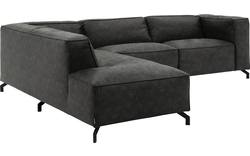 Goossens hoeksalon calvin grijs micro leer - 8190066-635-01