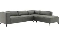 Goossens hoeksalon calvin grijs micro leer - 8190066-636-01-gespiegeld