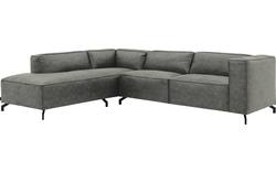 Goossens hoeksalon calvin grijs micro leer - 8190066-636-02