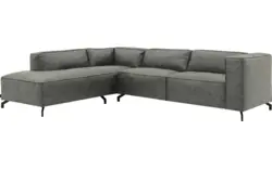 Goossens hoeksalon calvin grijs micro leer - 8190066-636-01