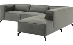 Goossens hoeksalon calvin grijs micro leer - 8190066-636-01-gespiegeld