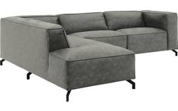 Goossens hoeksalon calvin grijs micro leer - 8190066-636-01