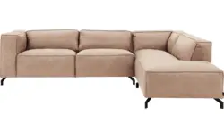 Goossens hoeksalon calvin beige micro leer - 8190066-637-01-gespiegeld