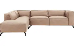 Goossens hoeksalon calvin beige micro leer - 8190066-637-01