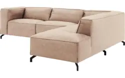 Goossens hoeksalon calvin beige micro leer - 8190066-637-01-gespiegeld