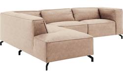 Goossens hoeksalon calvin beige micro leer - 8190066-637-01
