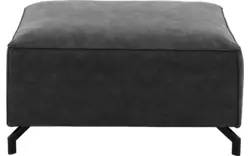 Goossens voetenbank calvin grijs micro leer - 8190100-634-01