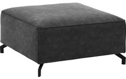 Goossens voetenbank calvin grijs micro leer - 8190100-634-02