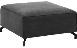 Goossens voetenbank calvin grijs micro leer - 8190100-634-01