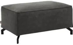 Goossens voetenbank calvin grijs micro leer - 8190107-635-01