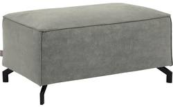 Goossens voetenbank calvin grijs micro leer - 8190107-636-02