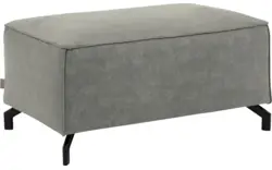 Goossens voetenbank calvin grijs micro leer - 8190107-636-01