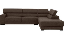 Goossens hoeksalon nora bruin stof - 8190123-211-01