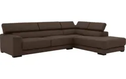 Goossens hoeksalon nora bruin stof - 8190123-211-01