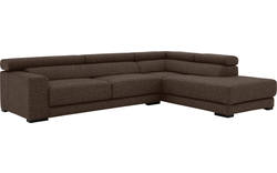 Goossens hoeksalon nora bruin stof - 8190123-211-01