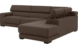 Goossens hoeksalon nora bruin stof - 8190123-211-01