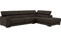 Goossens hoeksalon nora bruin stof - 8190123-213-01