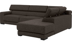 Goossens hoeksalon nora bruin stof - 8190123-213-01