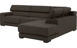 Goossens hoeksalon nora bruin stof - 8190123-213-01