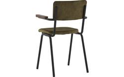 Goossens eetkamerstoel chaplin groen stof - 8190131-02