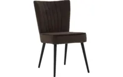 Goossens eetkamerstoel rob bruin stof - 8190139-02