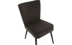 Goossens eetkamerstoel rob bruin stof - 8190139-02