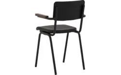 Goossens eetkamerstoel chaplin zwart leer - 8190175-02