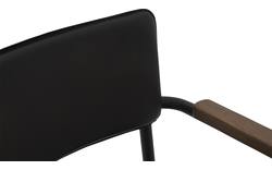 Goossens eetkamerstoel chaplin zwart leer - 8190175-02